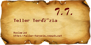 Teller Terézia névjegykártya